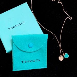 Tiffany & Co. Blue Double Heart Pendant